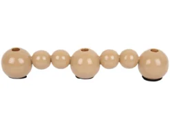 Candle holder Bubbles straight enamel soft brown