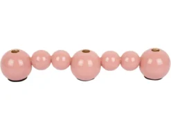 Candle holder Bubbles straight enamel flamingo pink