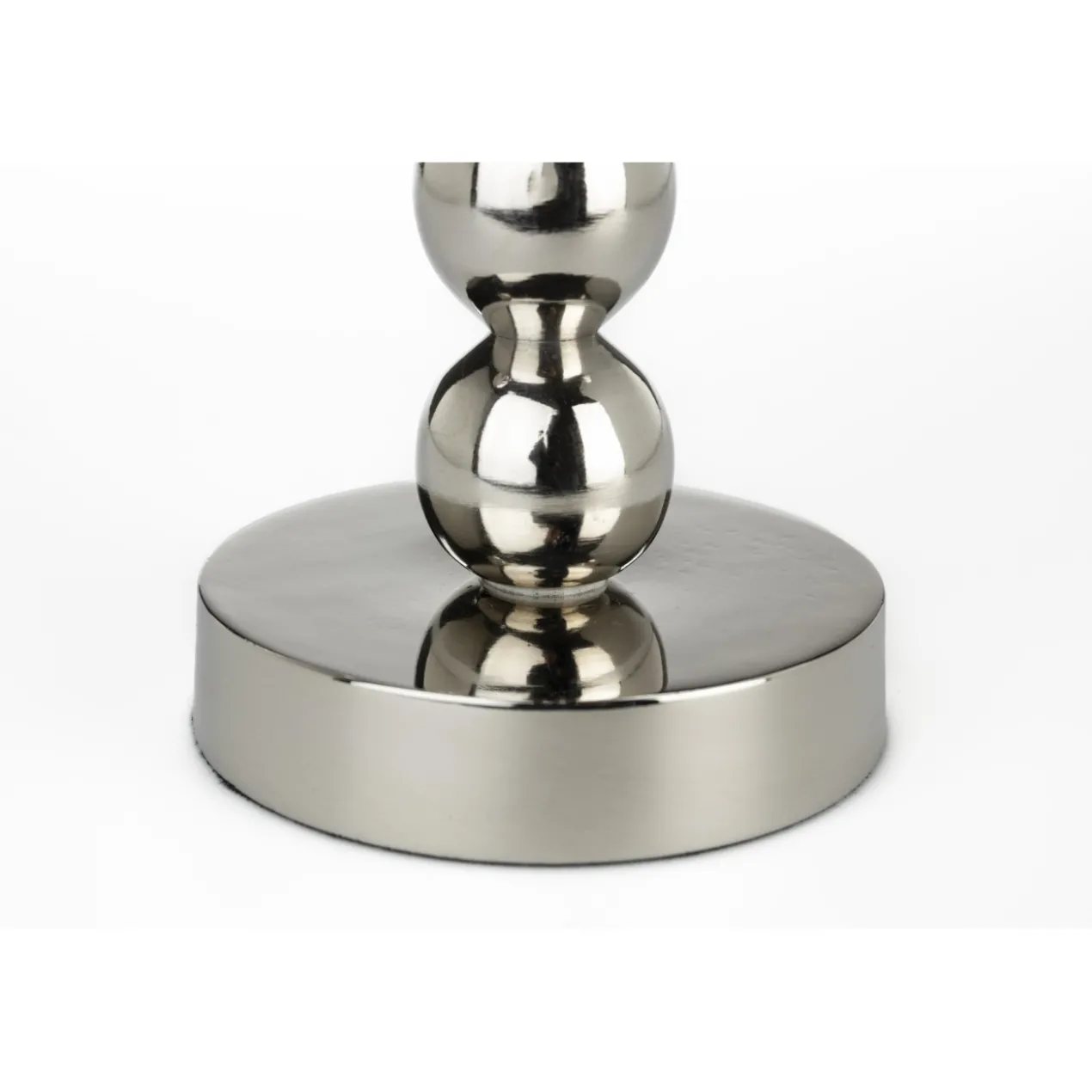 Candle holder bubbles two shiny silver