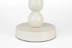 Candle holder bubbles two shiny beige