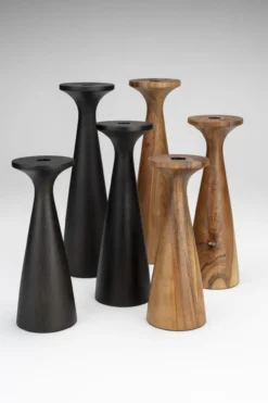 Candle holder flames l brown