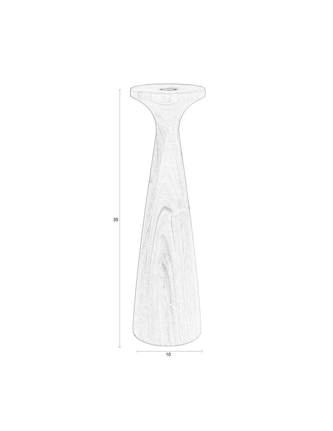 Candle holder flames m brown