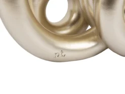 Candle holder Rings large metallic gold