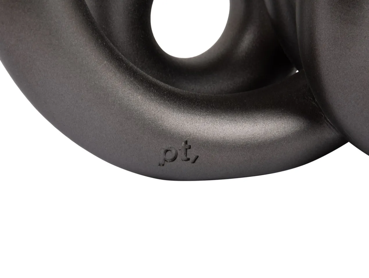 Candle holder Rings large metallic dark grey