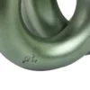 Candle holder Rings medium metallic jungle green