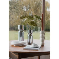 Candle holder rome marble white