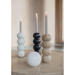 Candle holder rome marble white