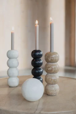 Candle holder rome travertin