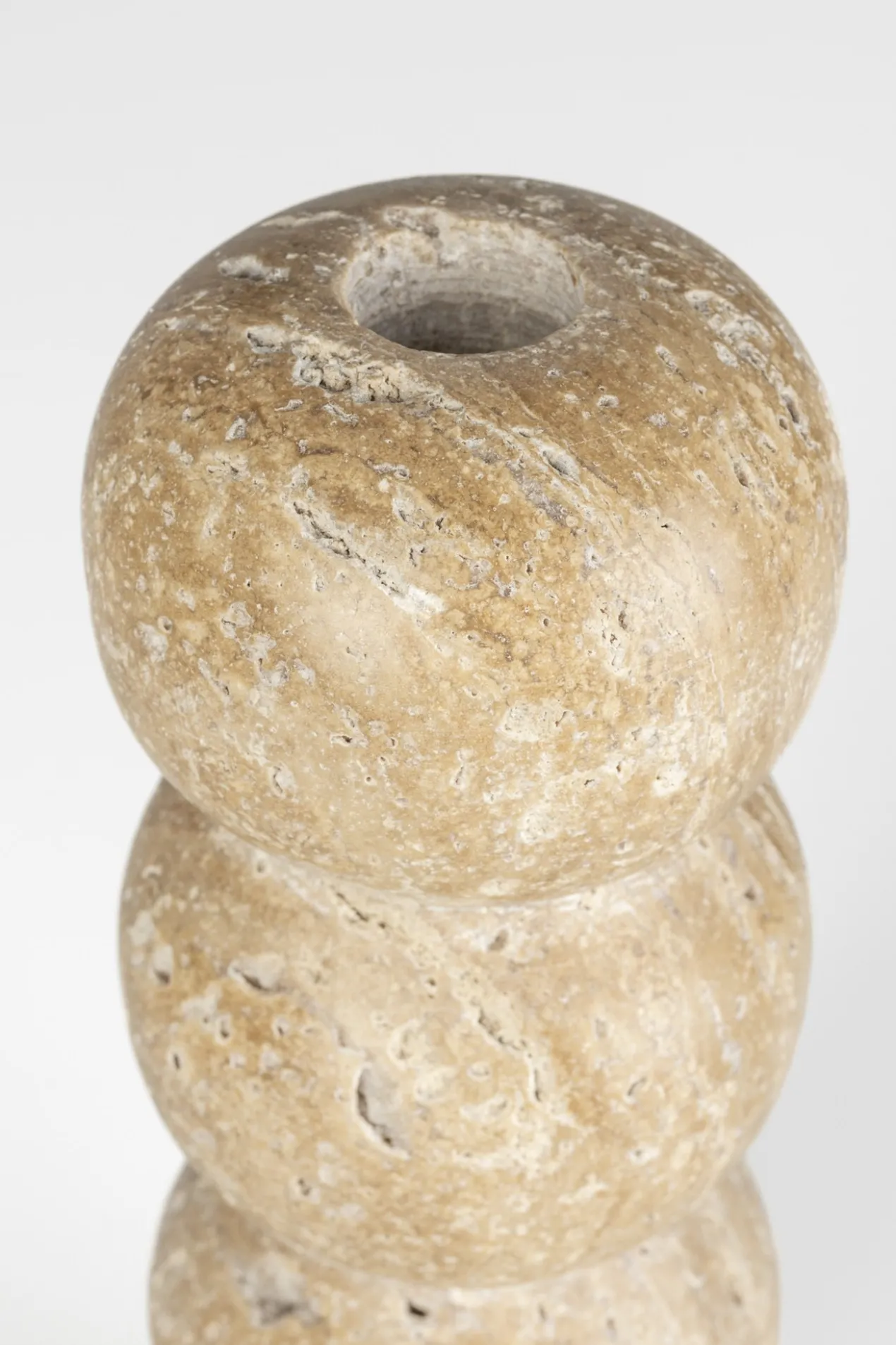 Candle holder rome travertin