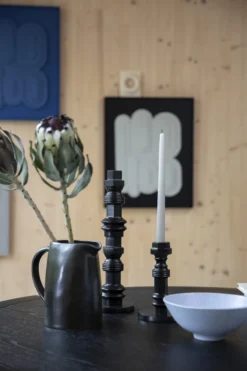 Candle holder totem m black