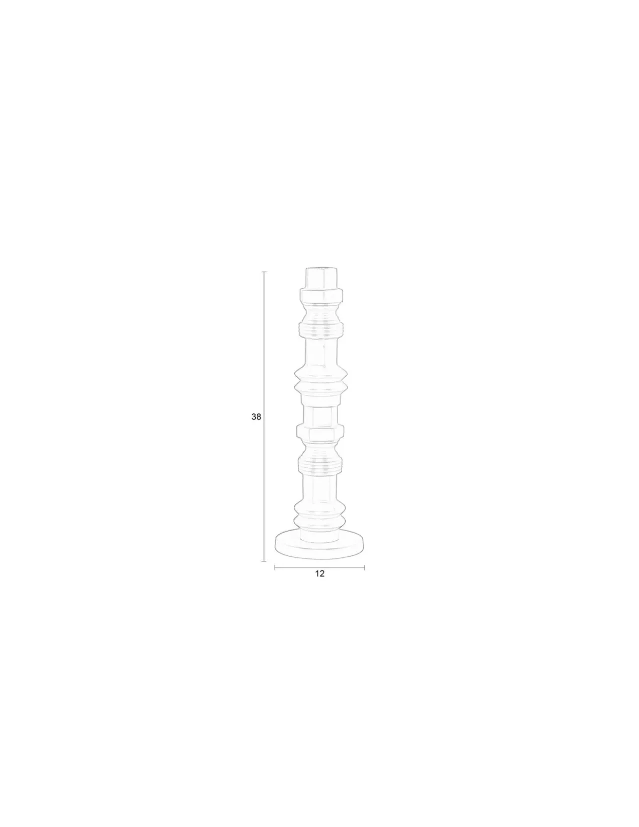 Candle holder totem m smooth terra