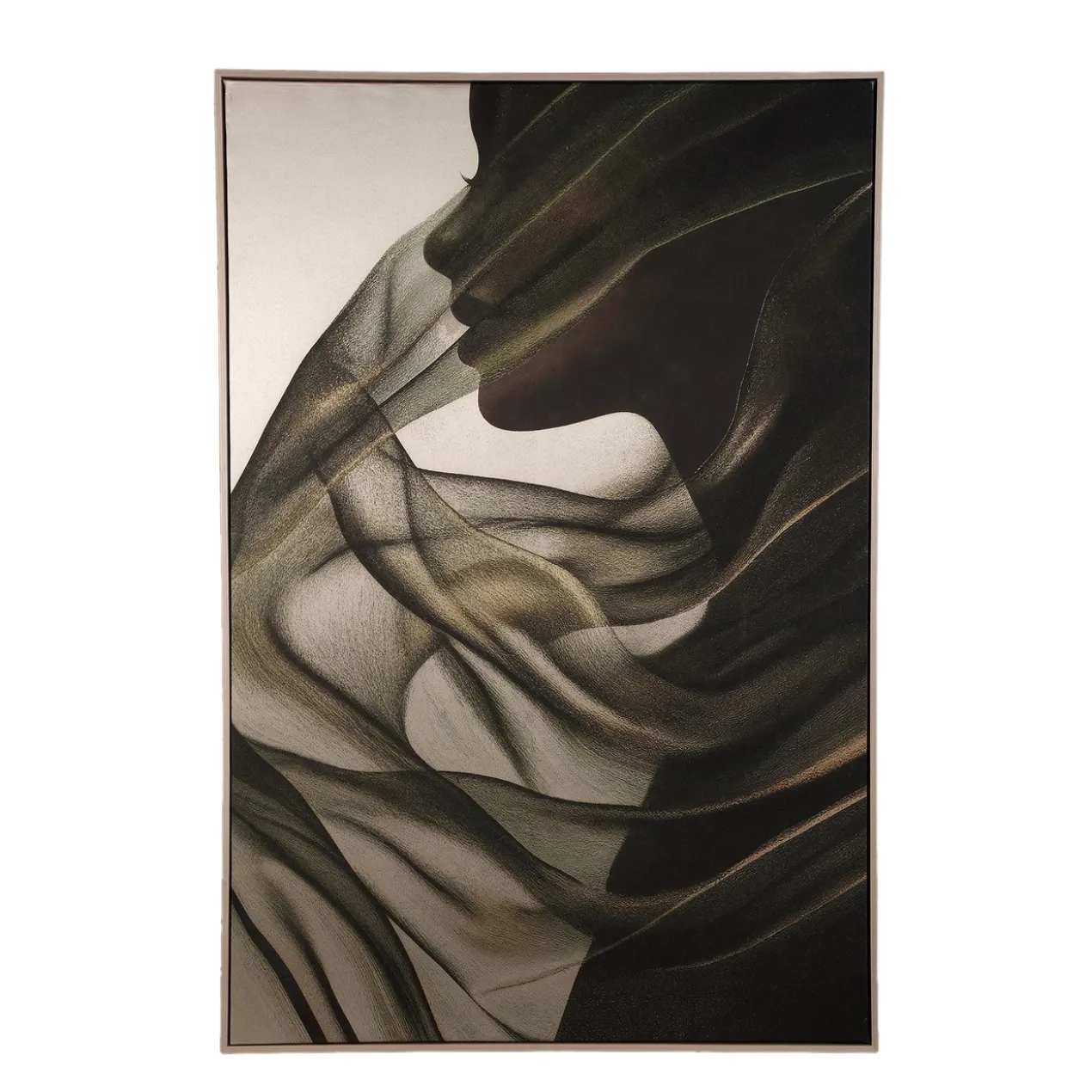 Canvas Elin donkergroen 83x123 cm