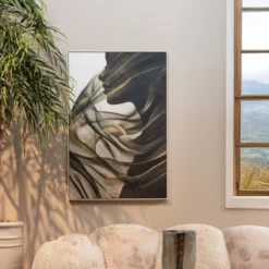 Canvas Elin donkergroen 83x123 cm