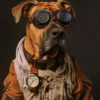 Canvas schilderij van een Boerboel hond 60x80 cm