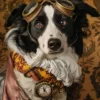 Canvas schilderij van een Border Collie 80x120 cm