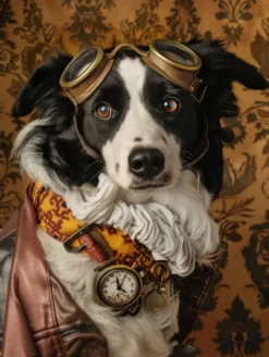 Canvas schilderij van een Border Collie 80x120 cm