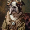 Canvas schilderij van een Boston Terrier 100x200 cm
