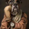 Canvas schilderij van een Boxer 100x200 cm