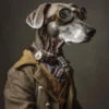 Canvas schilderij van een Bracco Italiano Hond 100x150 cm