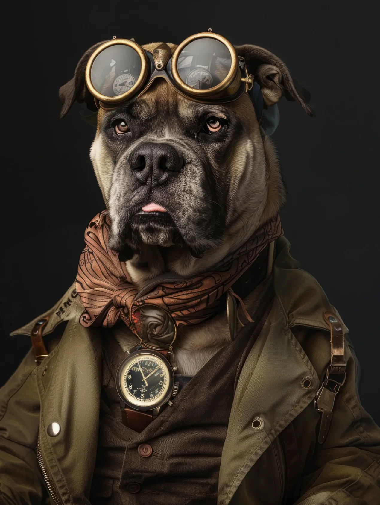 Canvas schilderij van een Bullmastiff 100x150 cm