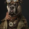 Canvas schilderij van een Bullmastiff 100x200 cm