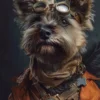 Canvas schilderij van een Cairn Terrier 80x120 cm