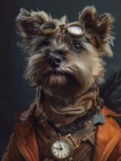 Canvas schilderij van een Cairn Terrier 100x150 cm