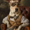 Canvas schilderij van een Canaan Dog 80x120 cm