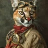 Canvas schilderij van een Caracal 80x120 cm
