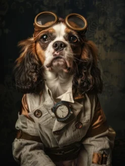 Canvas schilderij van een Cavalier King Charles 60x80 cm