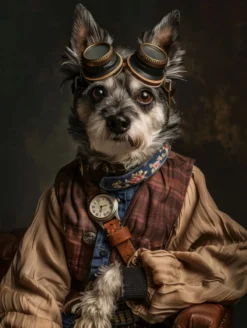 Canvas schilderij van een Cesky Terrier 40x60 cm