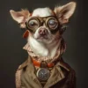 Canvas schilderij van een Chihuahua 40x60 cm