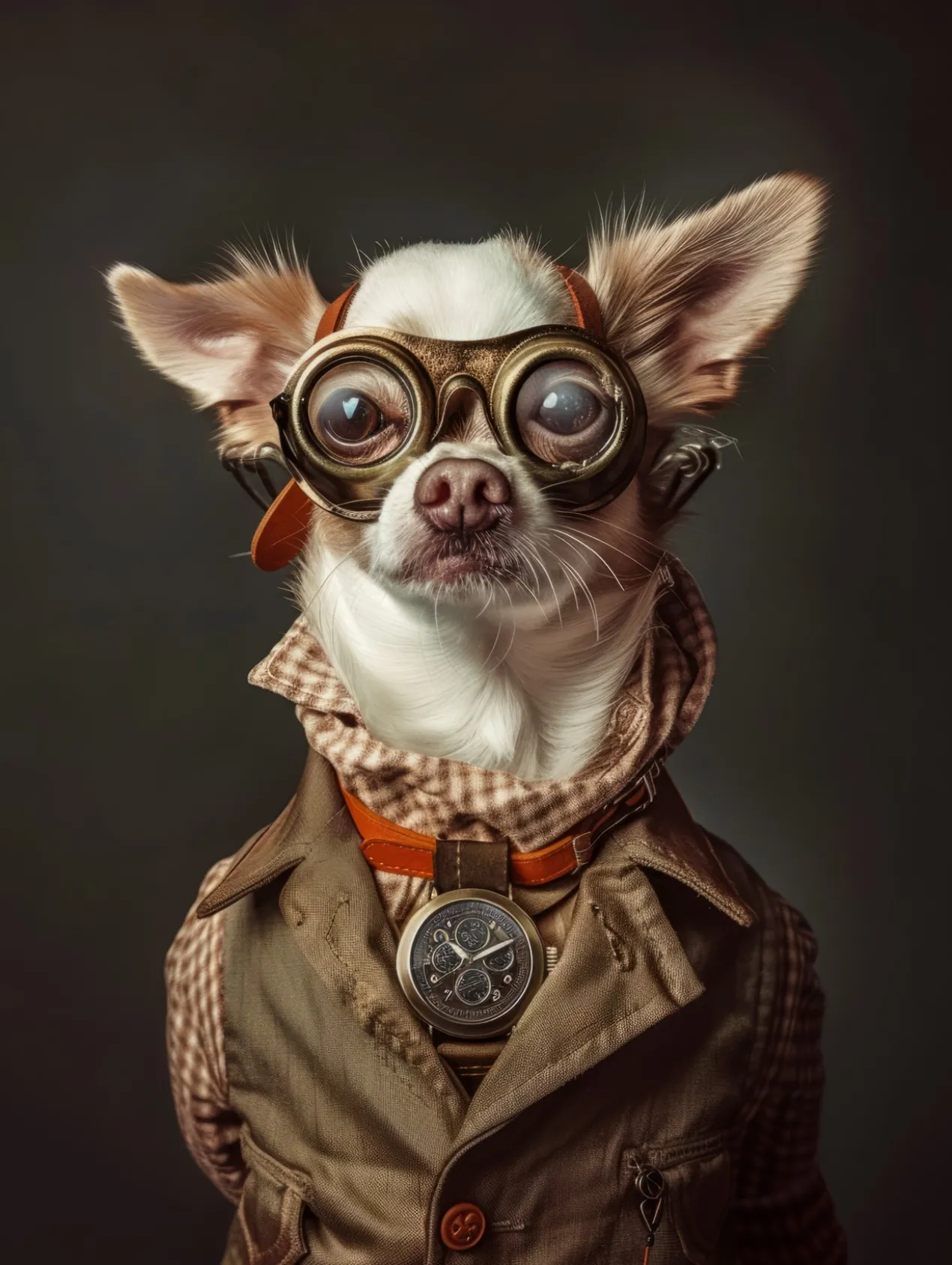 Canvas schilderij van een Chihuahua 40x60 cm