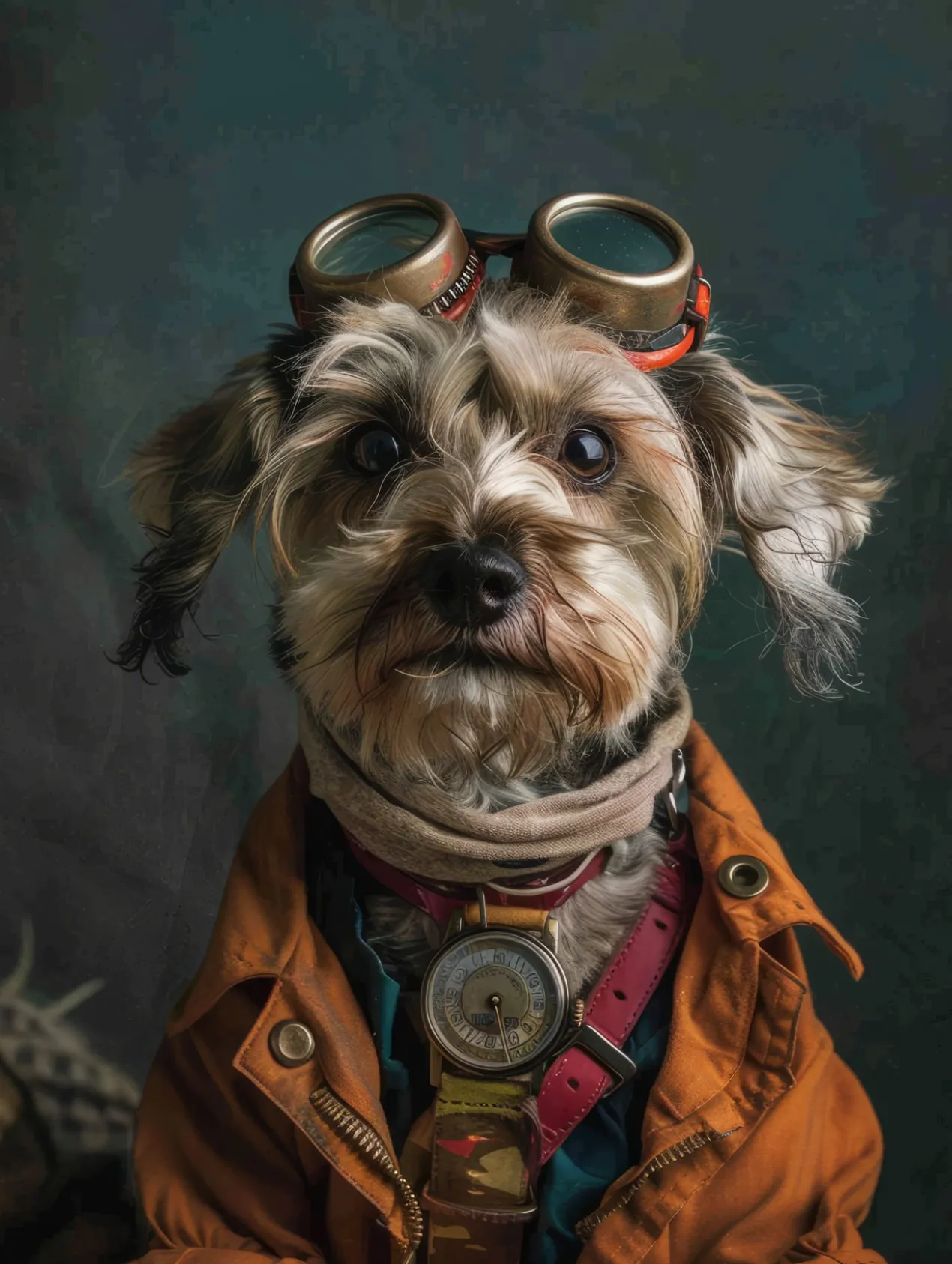Canvas schilderij van een Dandie Dinmont Terrier 60x80 cm