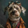 Canvas schilderij van een Dandie Dinmont Terrier 80x120 cm