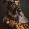Canvas schilderij van een Deense Dog 100x150 cm