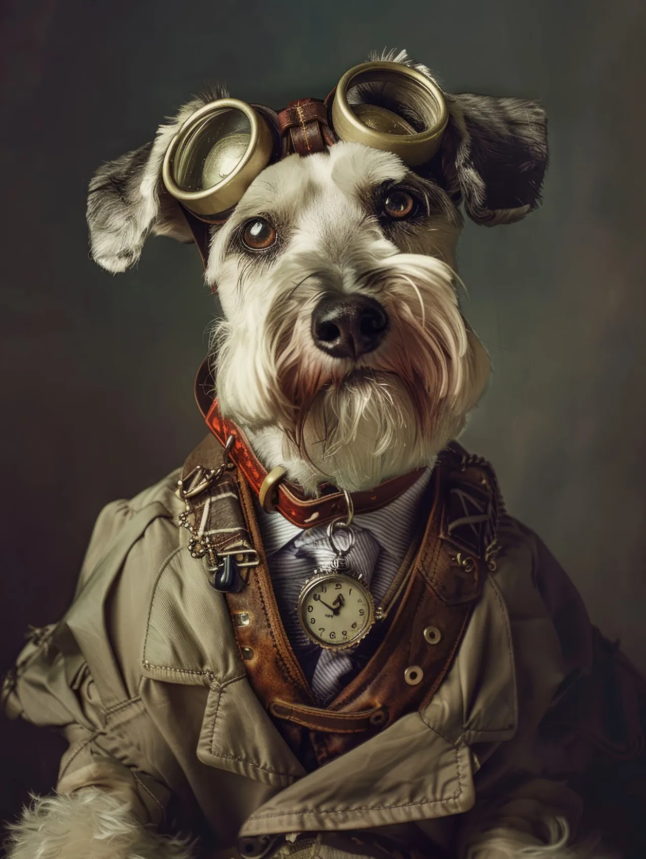 Canvas schilderij van een Dwergschnauzer 100x150 cm