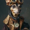 Canvas schilderij van een Dwergpinscher 100x200 cm
