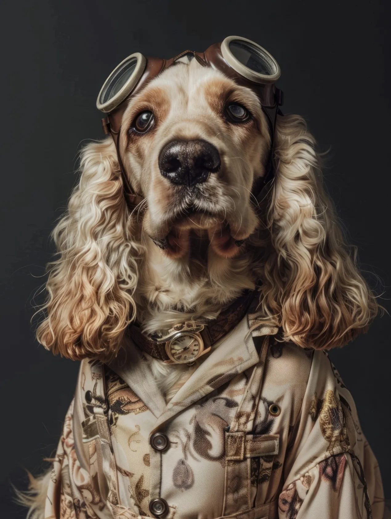 Canvas schilderij van een Engelse Cocker Spaniel 40x60 cm