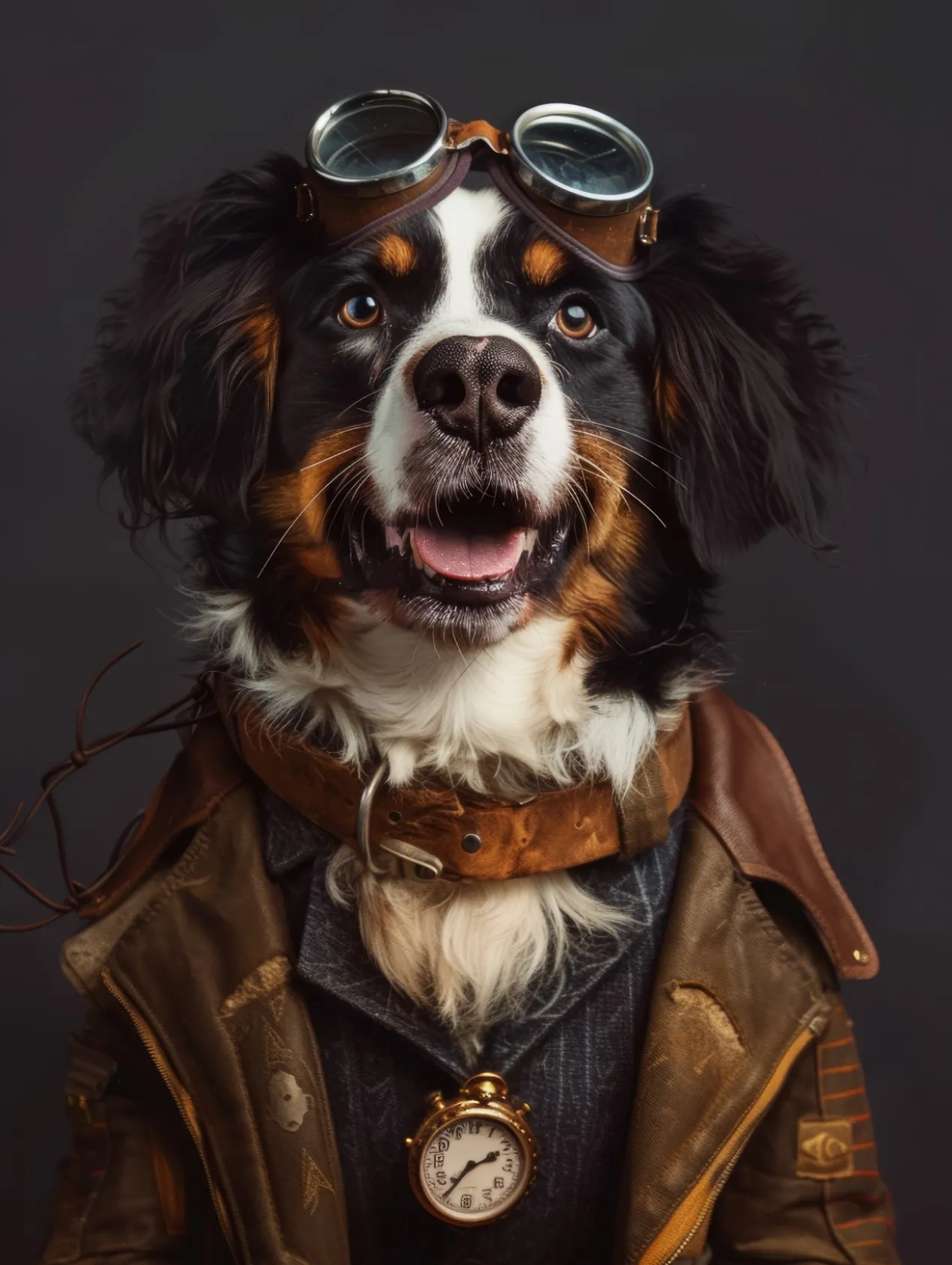 Canvas schilderij van een Entlebucher Mountain Dog 80x120 cm