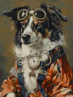 Canvas schilderij van een Finse Lapphund 40x60 cm