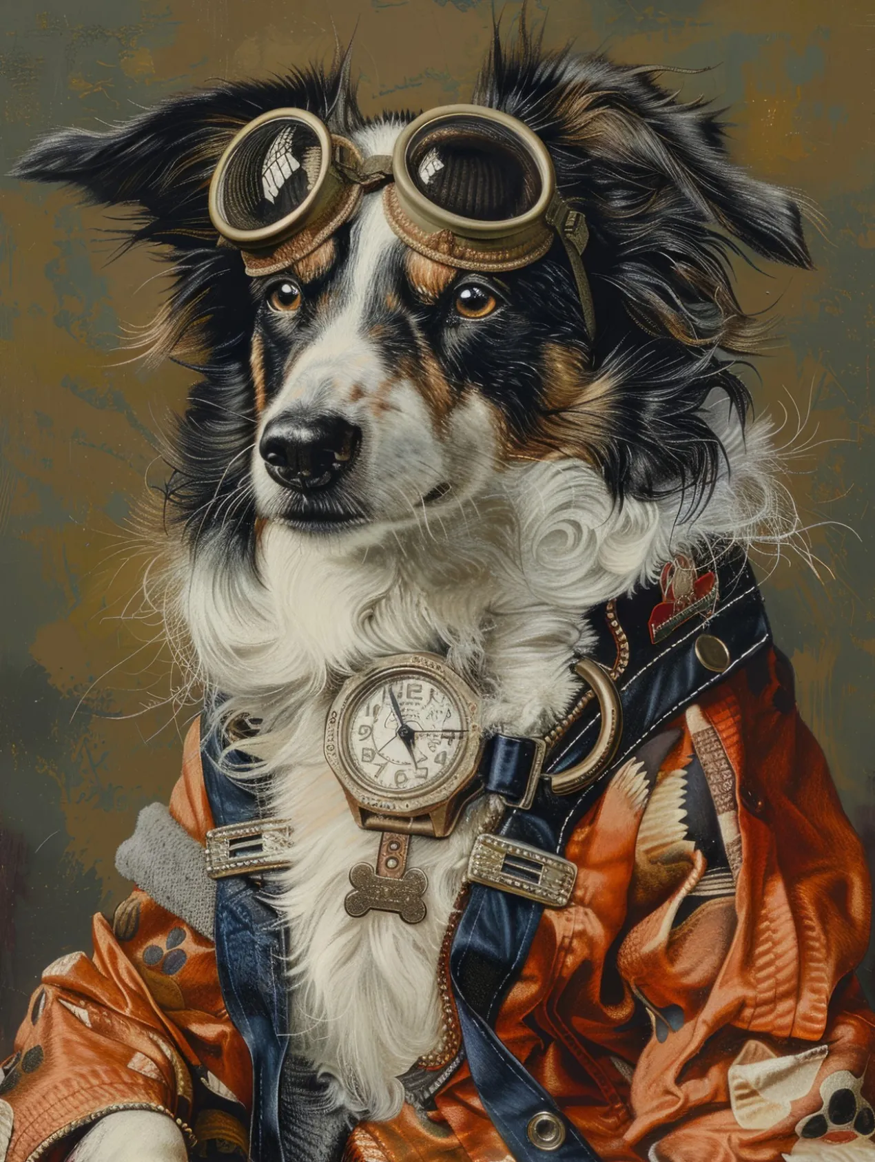 Canvas schilderij van een Finse Lapphund 60x80 cm