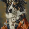 Canvas schilderij van een Finse Lapphund 80x120 cm