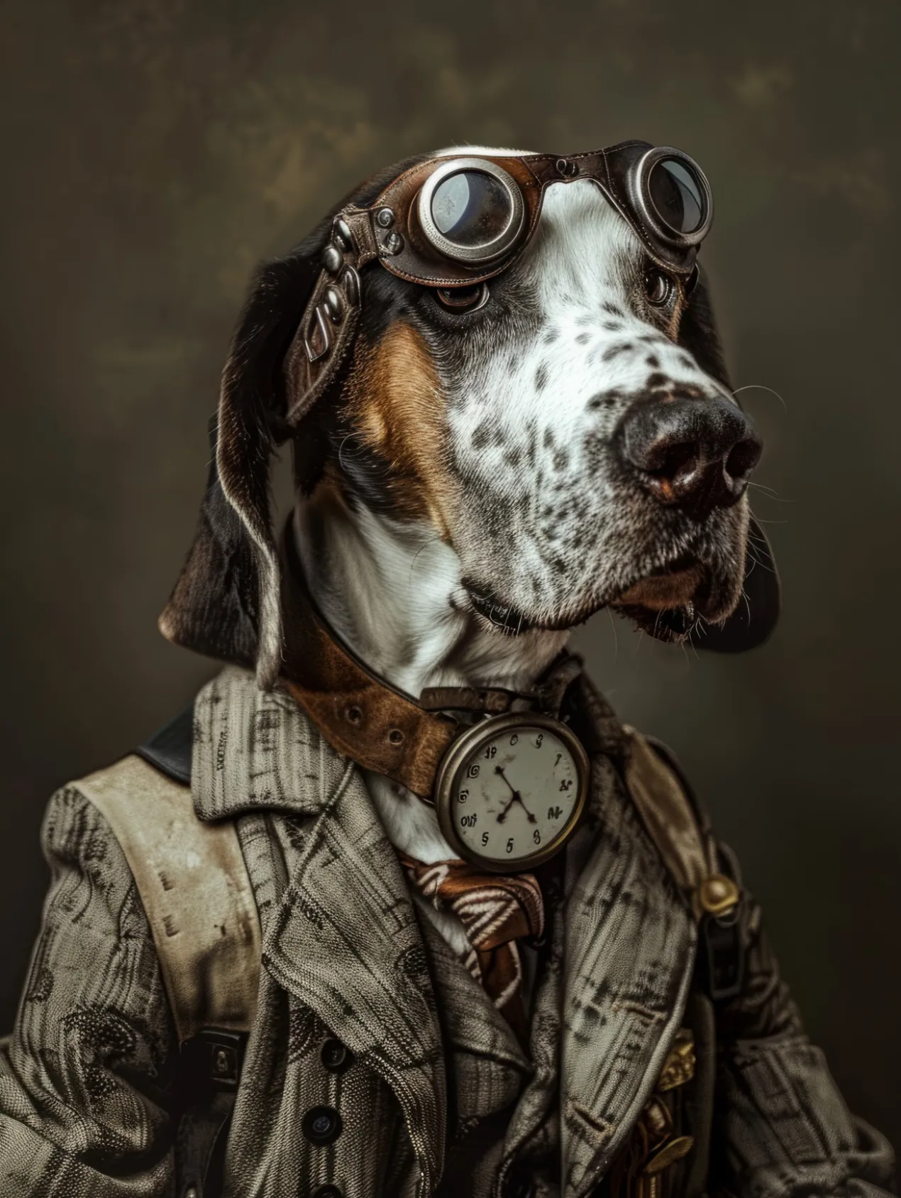 Canvas schilderij van een fTreeing Walker Coonhound 80x120 cm
