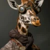Canvas schilderij van een Giraffe 60x80 cm