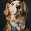 Canvas schilderij van een Golden Retriever 100x200 cm