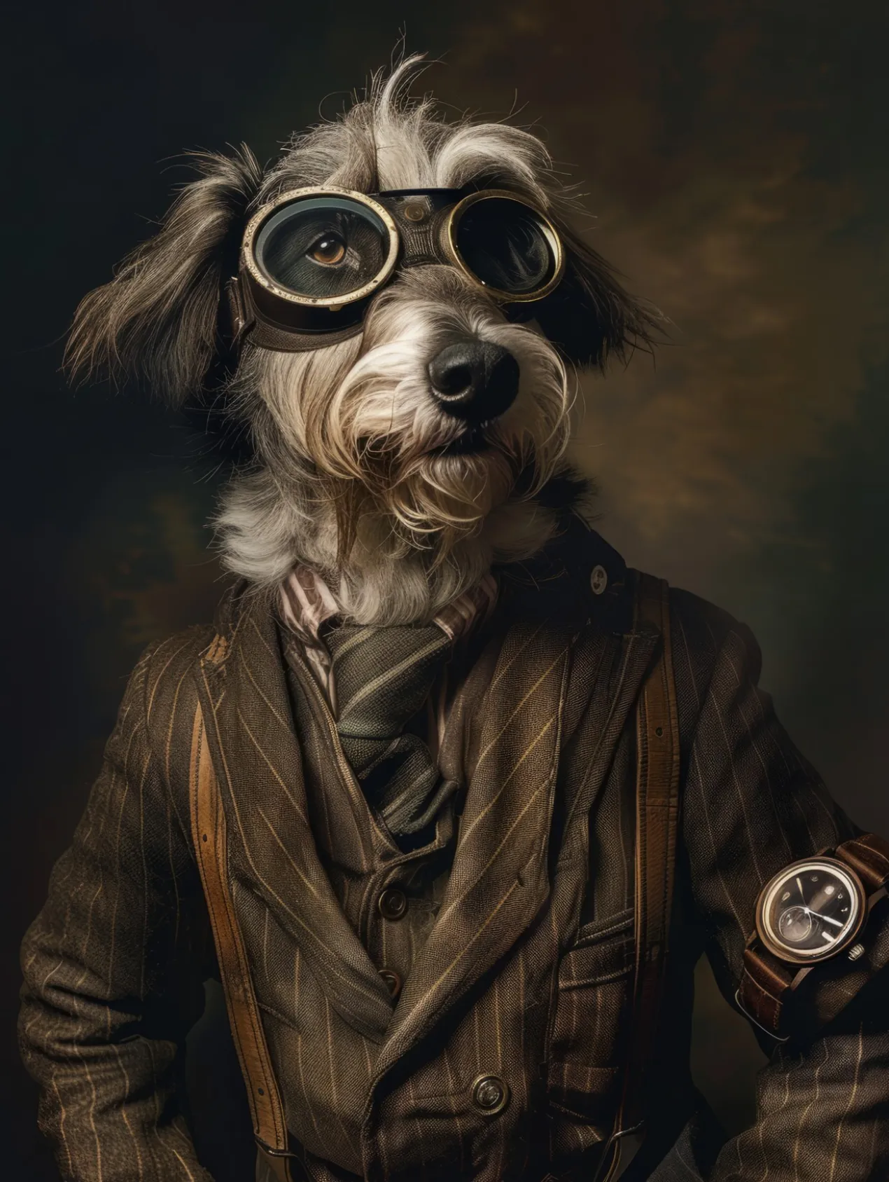 Canvas schilderij van een Gordon Setter Hond 80x120 cm