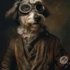 Canvas schilderij van een Gordon Setter Hond 100x200 cm