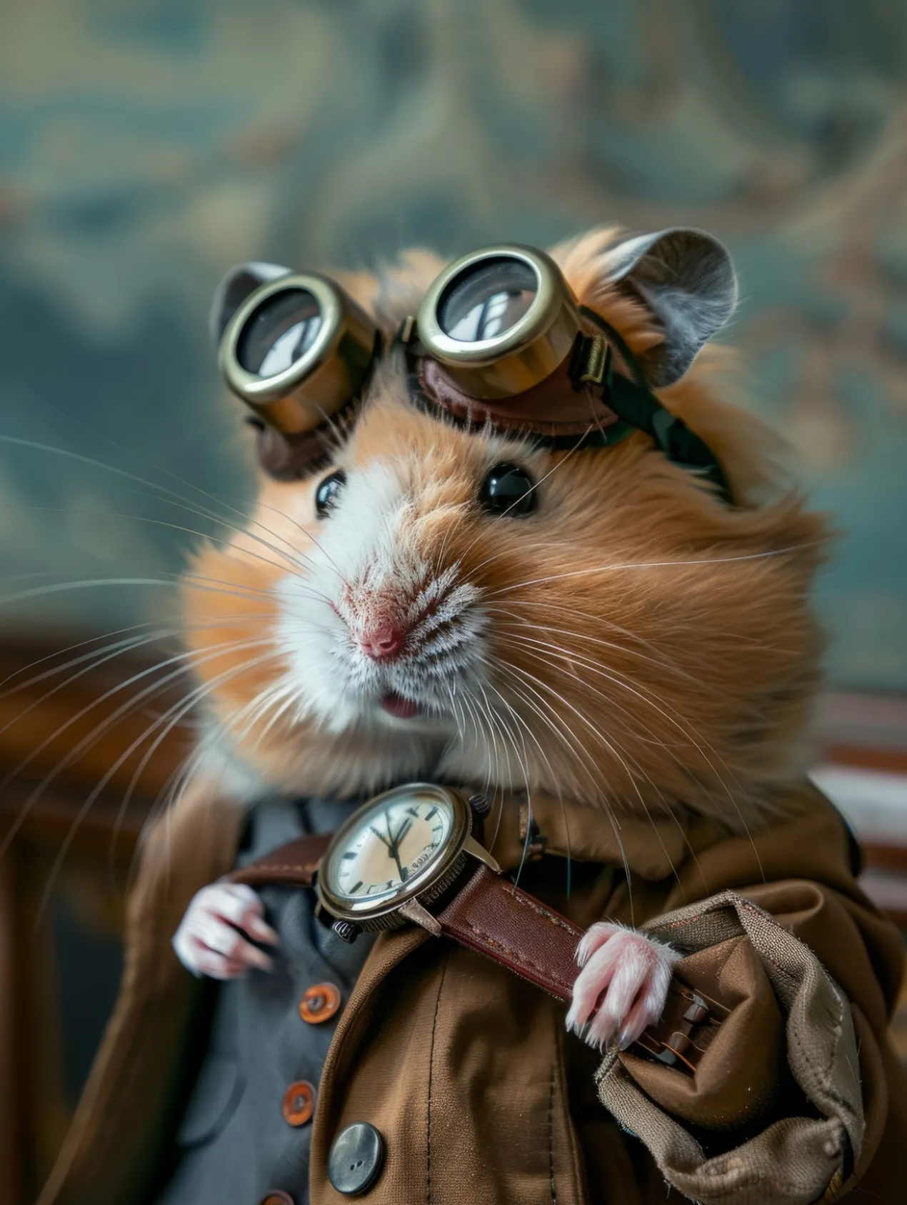 Canvas schilderij van een Hamster 40x60 cm