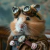 Canvas schilderij van een Hamster 60x80 cm